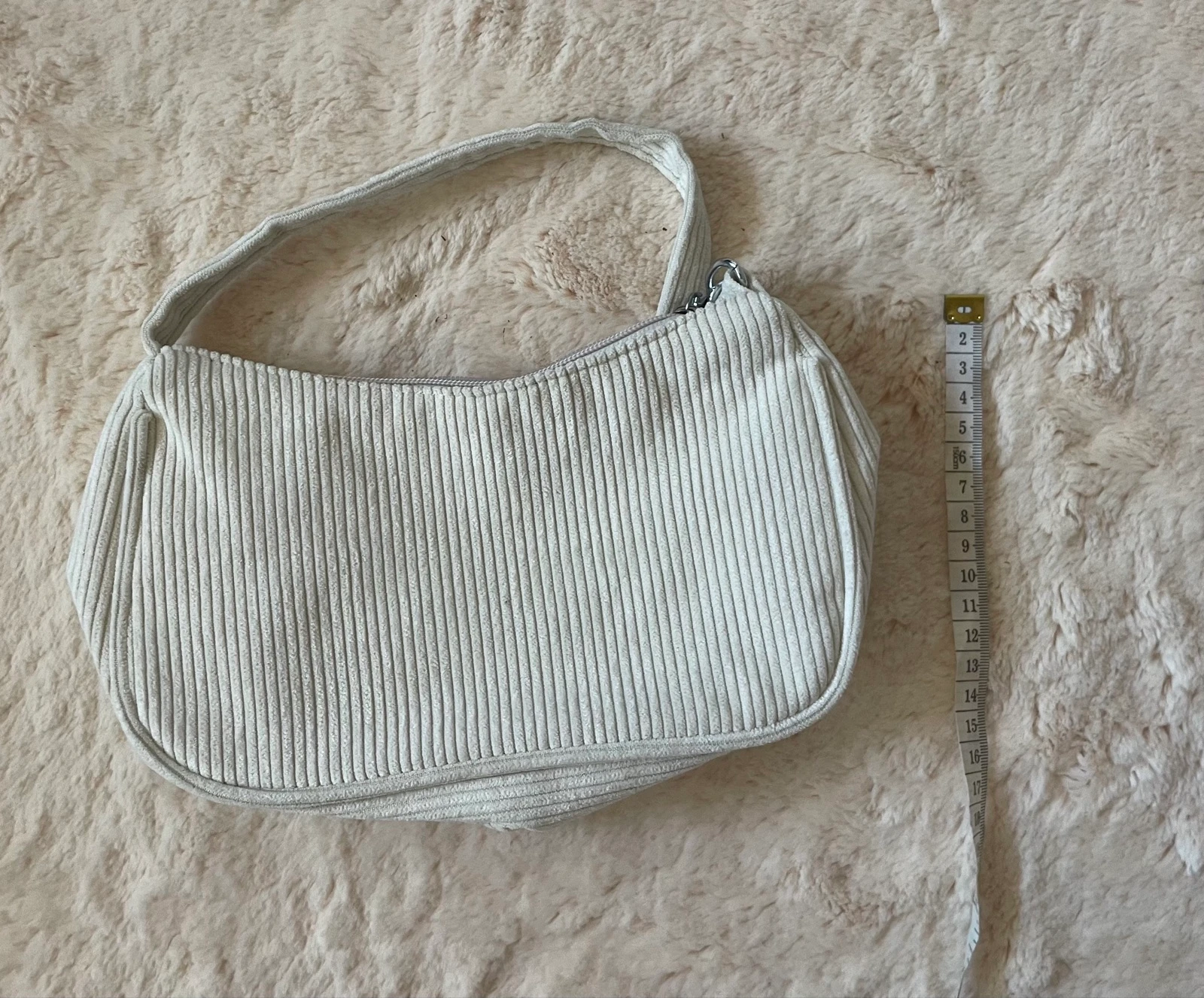Cream velour handbag – photo 6